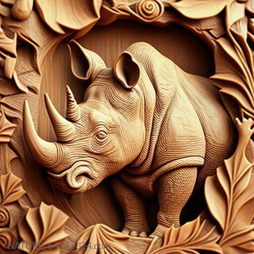Nature and animals (st Clara rhinoceros famous animal 1, NATURE_6477) 3D models for cnc