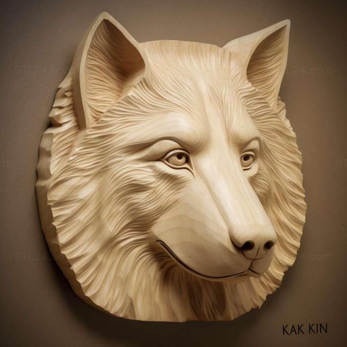 Природа и животные (Аляскинский пес Кли кай 3, NATURE_6487) 3D модель для ЧПУ станка