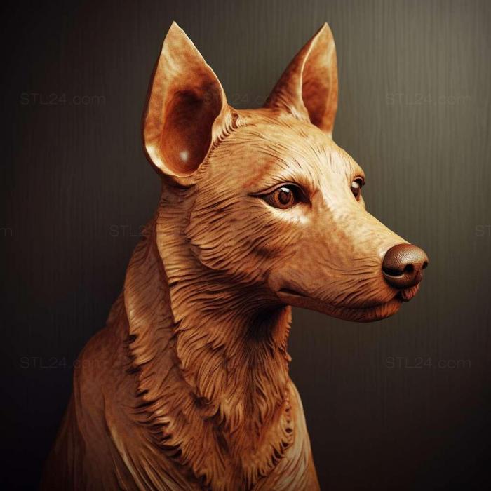 Nature and animals (Brazilian Terrier dog 1, NATURE_6505) 3D models for cnc
