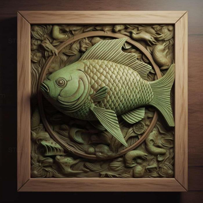 Зеленая рыба-мечник 4