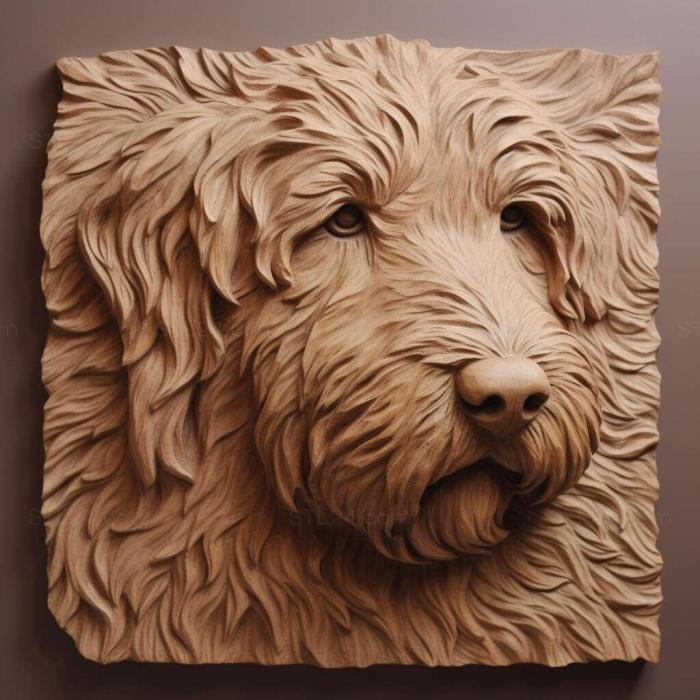 Nature and animals (st Labradoodle dog 4, NATURE_6524) 3D models for cnc