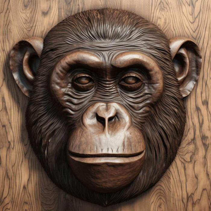 Известное животное шимпанзе из Сент-Конго 4