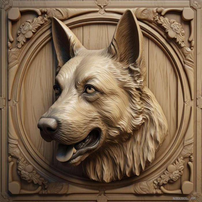 Nature and animals (st Krashskaya Shepherd dog 3, NATURE_6543) 3D models for cnc