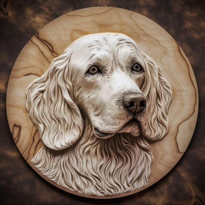 Nature and animals (st English Setter dog 3, NATURE_655) 3D models for cnc