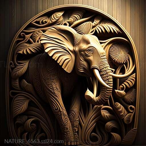 Nature and animals (st Mary the elephant famous animal 3, NATURE_6563) 3D models for cnc