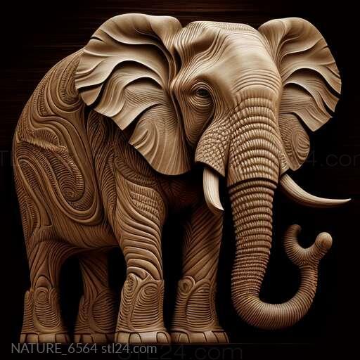Nature and animals (st Mary the elephant famous animal 4, NATURE_6564) 3D models for cnc