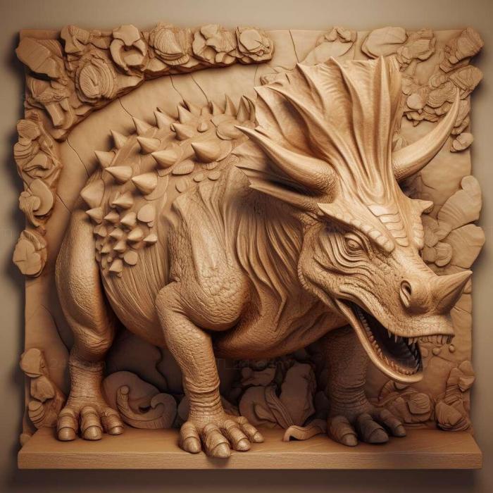 Nature and animals (Machairoceratops 4, NATURE_6608) 3D models for cnc