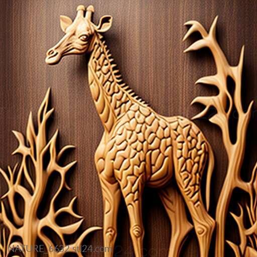 Nature and animals (st Meadows giraffe famous animal 4, NATURE_6632) 3D models for cnc