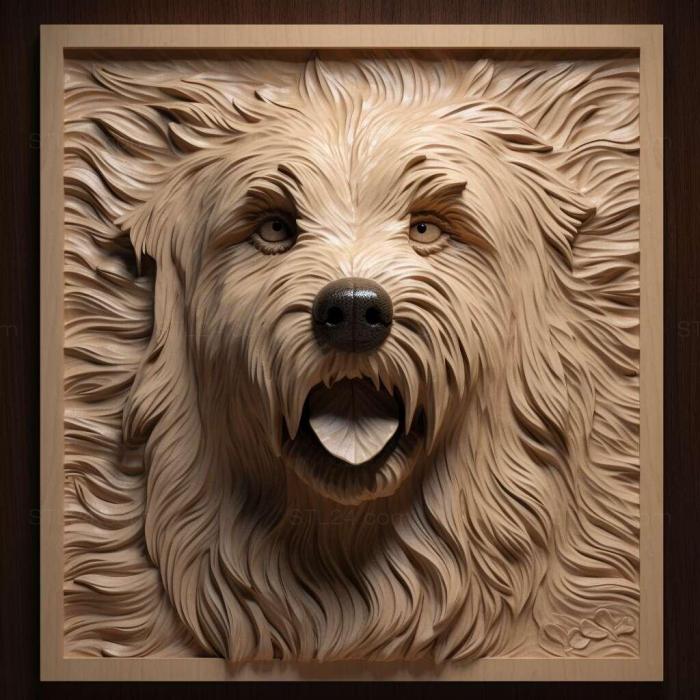 Nature and animals (Pyrenean Shepherd dog 4, NATURE_6676) 3D models for cnc