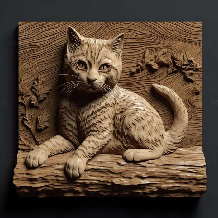 Nature and animals (st Highlander cat 2, NATURE_6678) 3D models for cnc