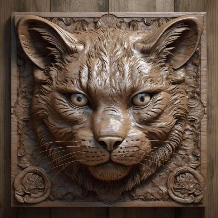 Nature and animals (st Highlander cat 3, NATURE_6679) 3D models for cnc