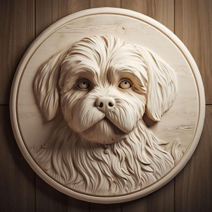 Nature and animals (st Maltese Lapdog dog 4, NATURE_6688) 3D models for cnc
