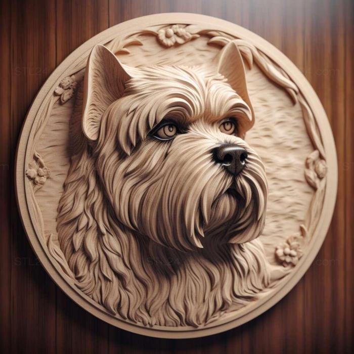 Nature and animals (Moody dog breed dog 1, NATURE_669) 3D models for cnc