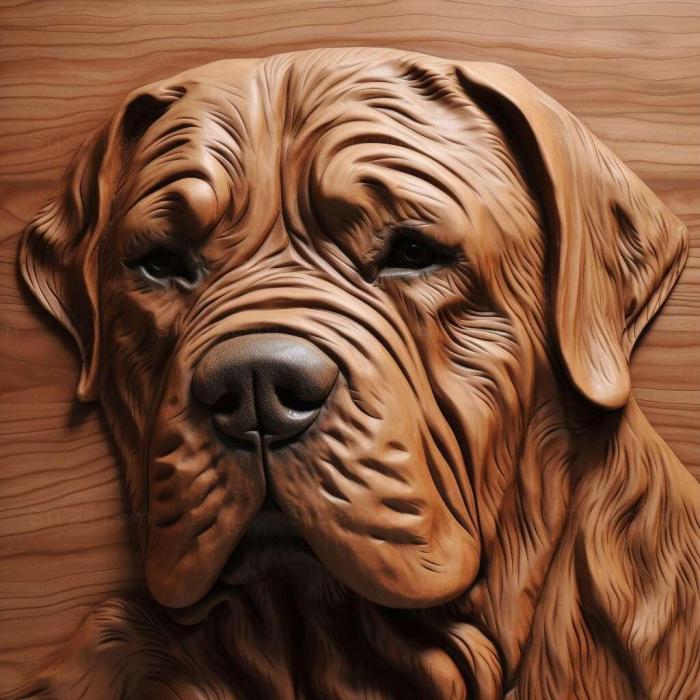 Nature and animals (Moody dog breed dog 2, NATURE_670) 3D models for cnc