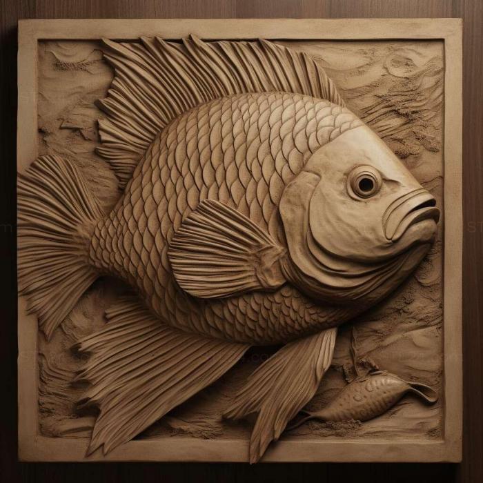 Nature and animals (st Afiosemion lambert fish 1, NATURE_6725) 3D models for cnc