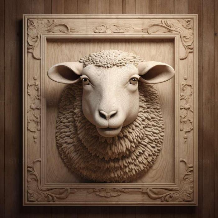 Nature and animals (Dolly sheep famous animal 1, NATURE_673) 3D models for cnc