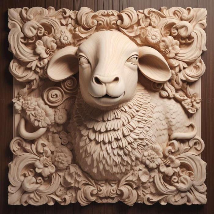 Nature and animals (Dolly sheep famous animal 2, NATURE_674) 3D models for cnc