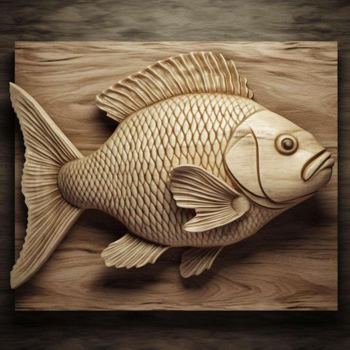 Nature and animals (st A real gourami fish 3, NATURE_6779) 3D models for cnc