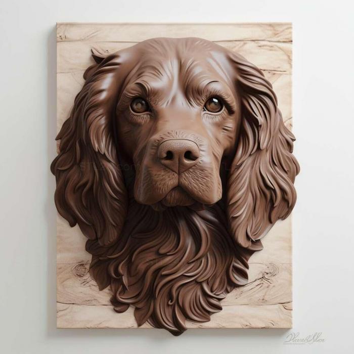 Nature and animals (Boykin Spaniel dog 2, NATURE_6786) 3D models for cnc
