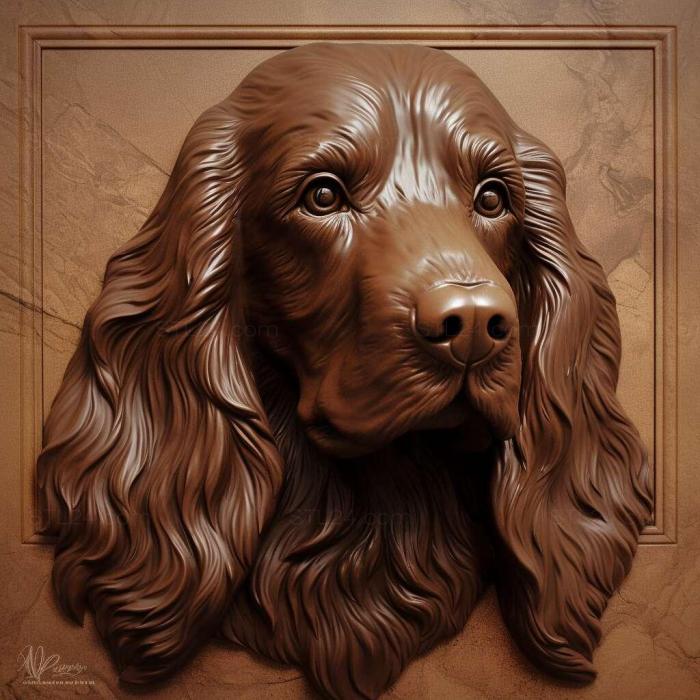 Nature and animals (Boykin Spaniel dog 3, NATURE_6787) 3D models for cnc