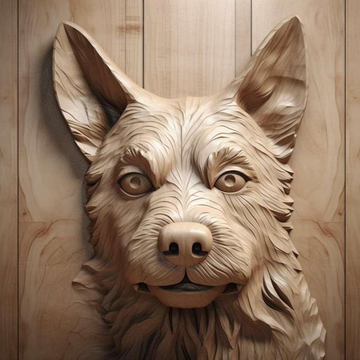 Природа и животные (Собака Джуди знаменитое животное 2, NATURE_6798) 3D модель для ЧПУ станка