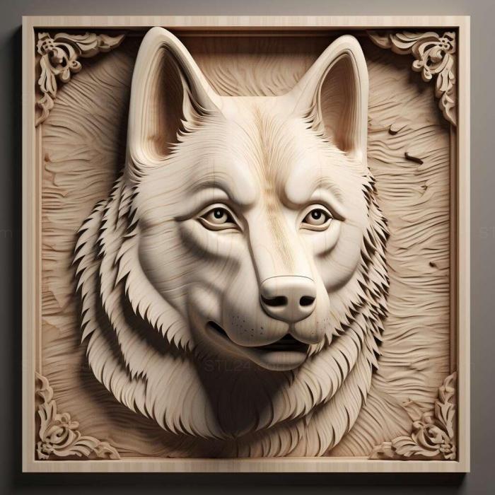 Nature and animals (st East Siberian Husky dog 1, NATURE_6801) 3D models for cnc