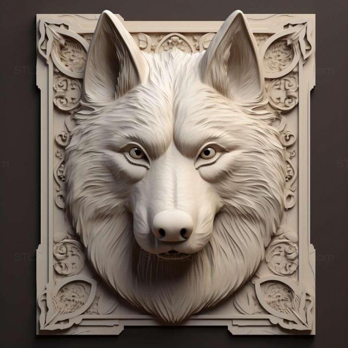 Nature and animals (st East Siberian Husky dog 3, NATURE_6803) 3D models for cnc