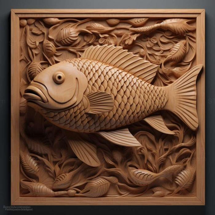 Nature and animals (Malabar danio fish 2, NATURE_6838) 3D models for cnc