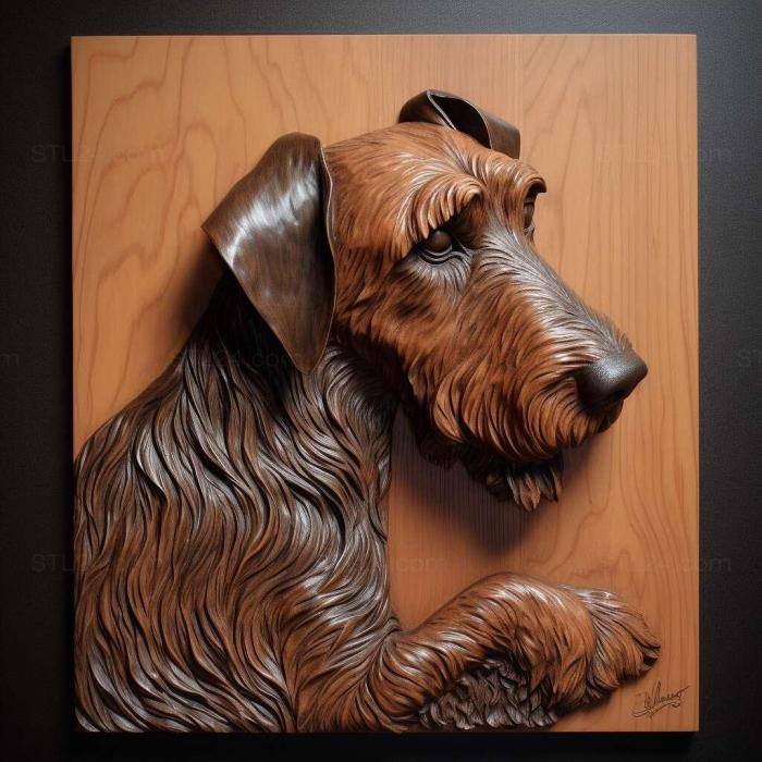 Природа и животные (Немецкая ягдтерьерная собака 2, NATURE_6842) 3D модель для ЧПУ станка