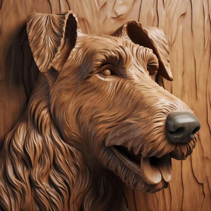 Nature and animals (German Jagdterrier dog 3, NATURE_6843) 3D models for cnc