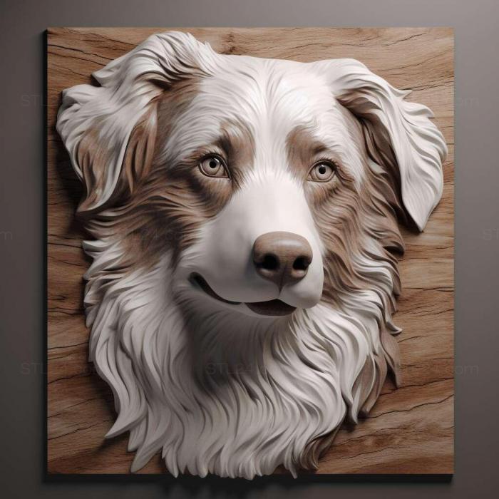 Nature and animals (australian shepherd 2, NATURE_6846) 3D models for cnc