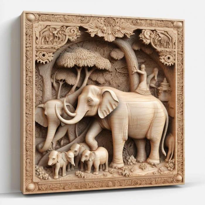 Nature and animals (Guruvayur Keshavan famous animal 1, NATURE_6853) 3D models for cnc