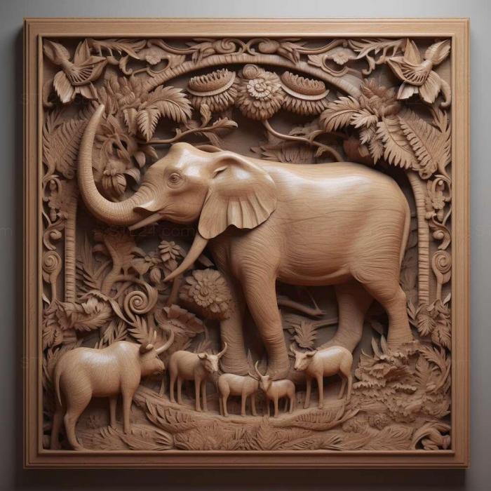 Nature and animals (Guruvayur Keshavan famous animal 4, NATURE_6856) 3D models for cnc