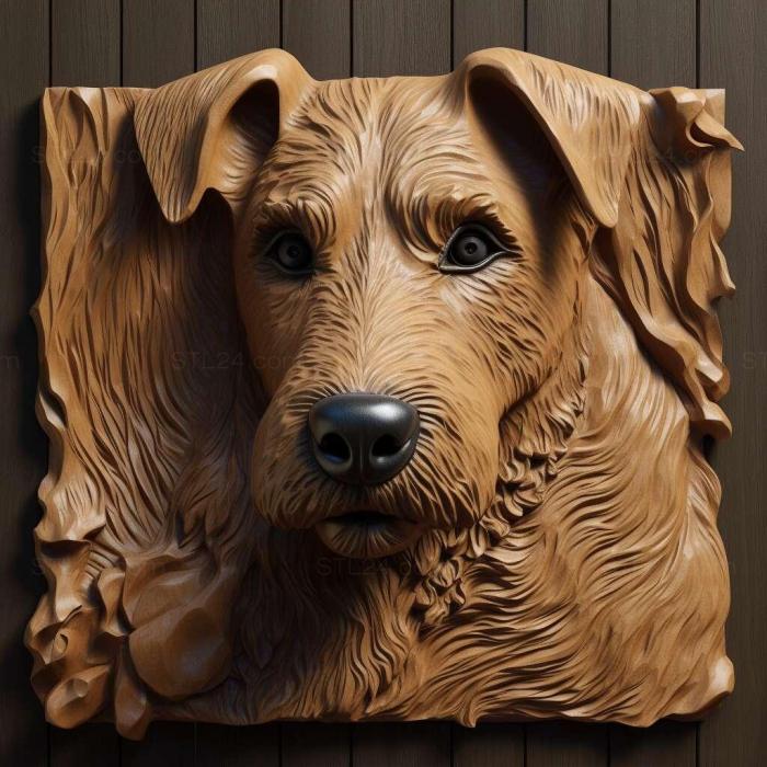 Природа и животные (Собака породы немецкий ягдтерьер 4, NATURE_6876) 3D модель для ЧПУ станка
