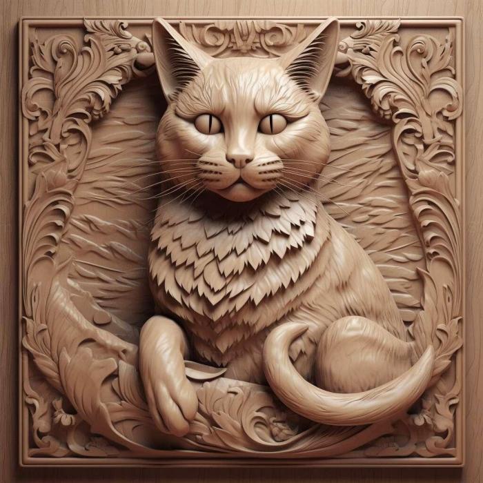 Nature and animals (st Russian cat famous animal 2, NATURE_6878) 3D models for cnc