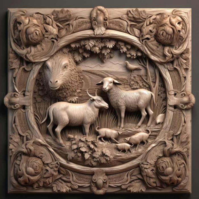 Nature and animals (Art of Shreve Lamb Harmon 1, NATURE_69) 3D models for cnc