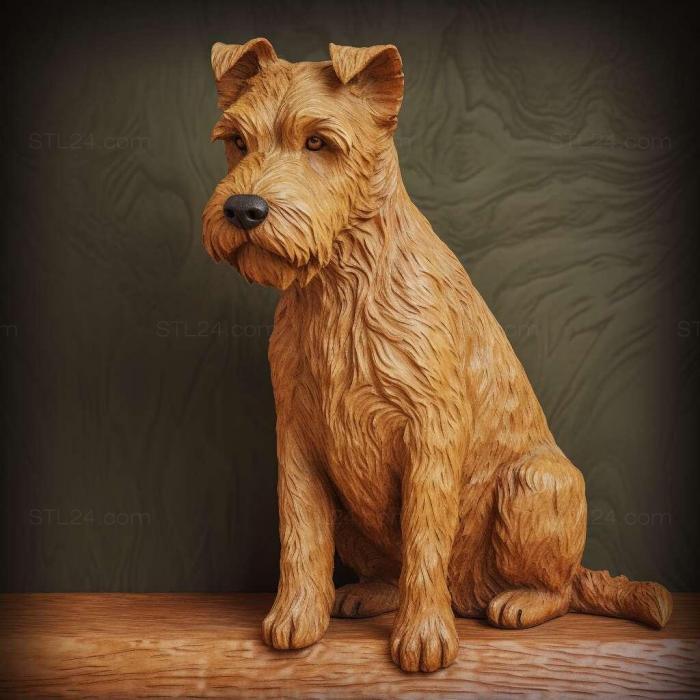 Nature and animals (st Lakeland Terrier dog 2, NATURE_6906) 3D models for cnc