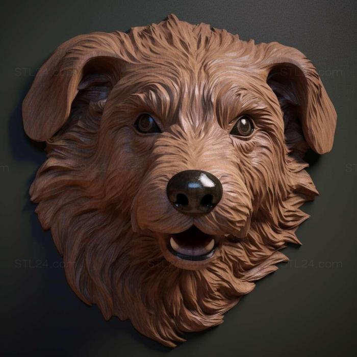 Nature and animals (Wood Raccoon Hound dog 4, NATURE_6944) 3D models for cnc