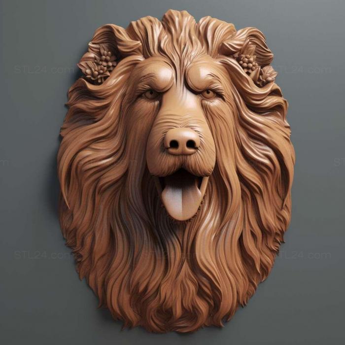 Nature and animals (Long haired Collie dog 4, NATURE_6972) 3D models for cnc