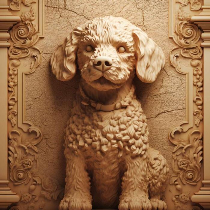 Nature and animals (Boy poodle famous animal 3, NATURE_6975) 3D models for cnc