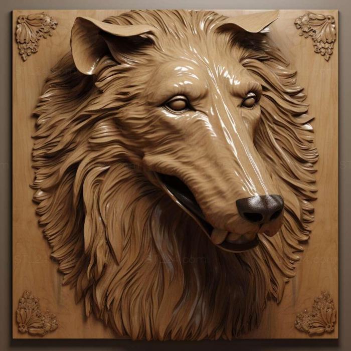 Nature and animals (Buryat Mongolian Wolfhound dog 4, NATURE_6980) 3D models for cnc