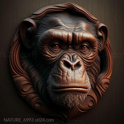 Известное животное шимпанзе из Сент-Конго 1