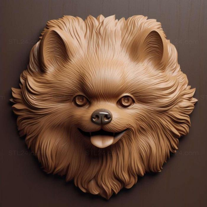 Nature and animals (st Japanese Pomeranian dog 3, NATURE_7) 3D models for cnc