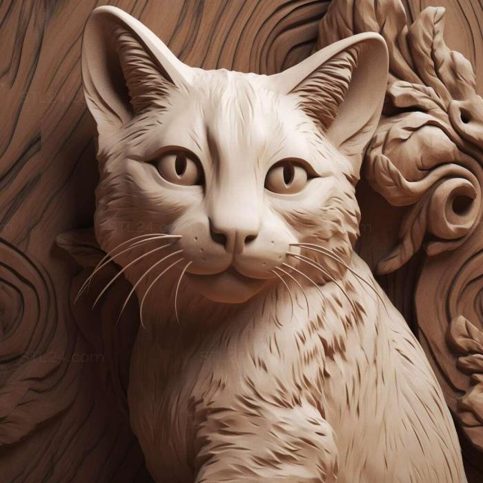 Nature and animals (st Peta cat famous animal 1, NATURE_7009) 3D models for cnc