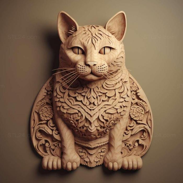 Nature and animals (st Peta cat famous animal 4, NATURE_7012) 3D models for cnc