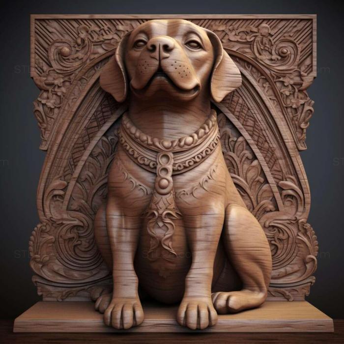 Природа и животные (Собака святого тайского бангку 4, NATURE_7044) 3D модель для ЧПУ станка