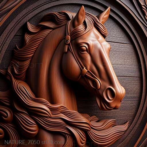 Nature and animals (st Aniline horse famous animal 2, NATURE_7050) 3D models for cnc
