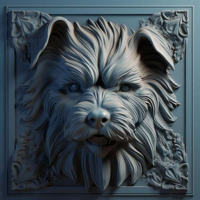 Nature and animals (Blue Gascon Griffon dog 3, NATURE_7059) 3D models for cnc