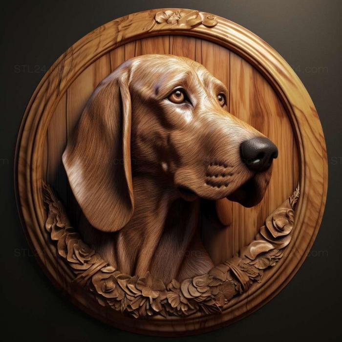 Nature and animals (st Polish Hound dog 4, NATURE_7068) 3D models for cnc