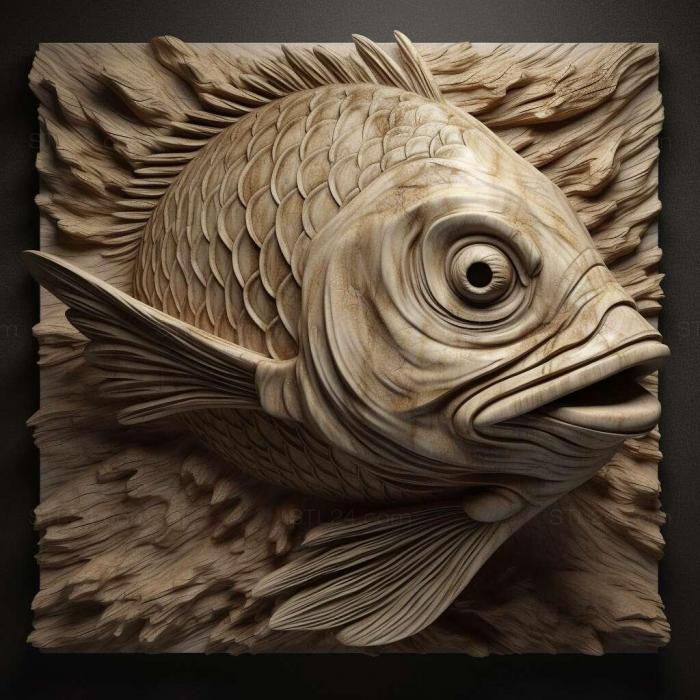 Nature and animals (Acanthophthalmus kula fish 1, NATURE_7089) 3D models for cnc